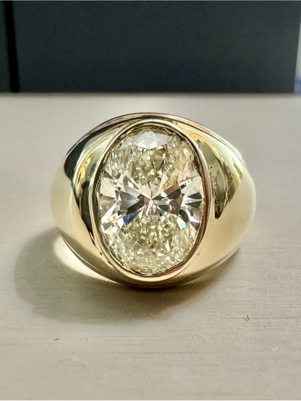 10K Yellow Gold Lab Grown Diamond Men’s Ring